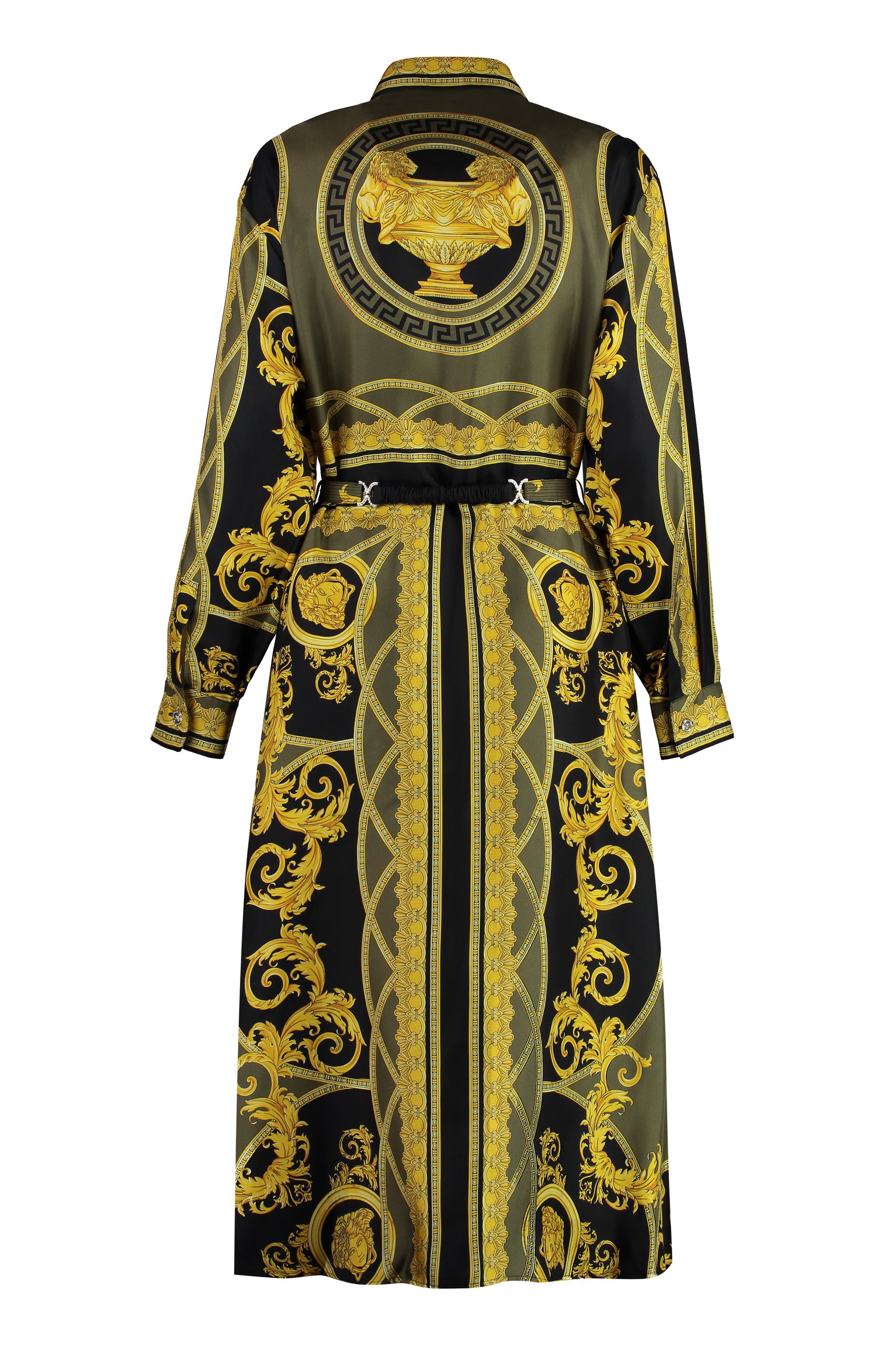 VERSACE Printed Shirtdress with Side Slits