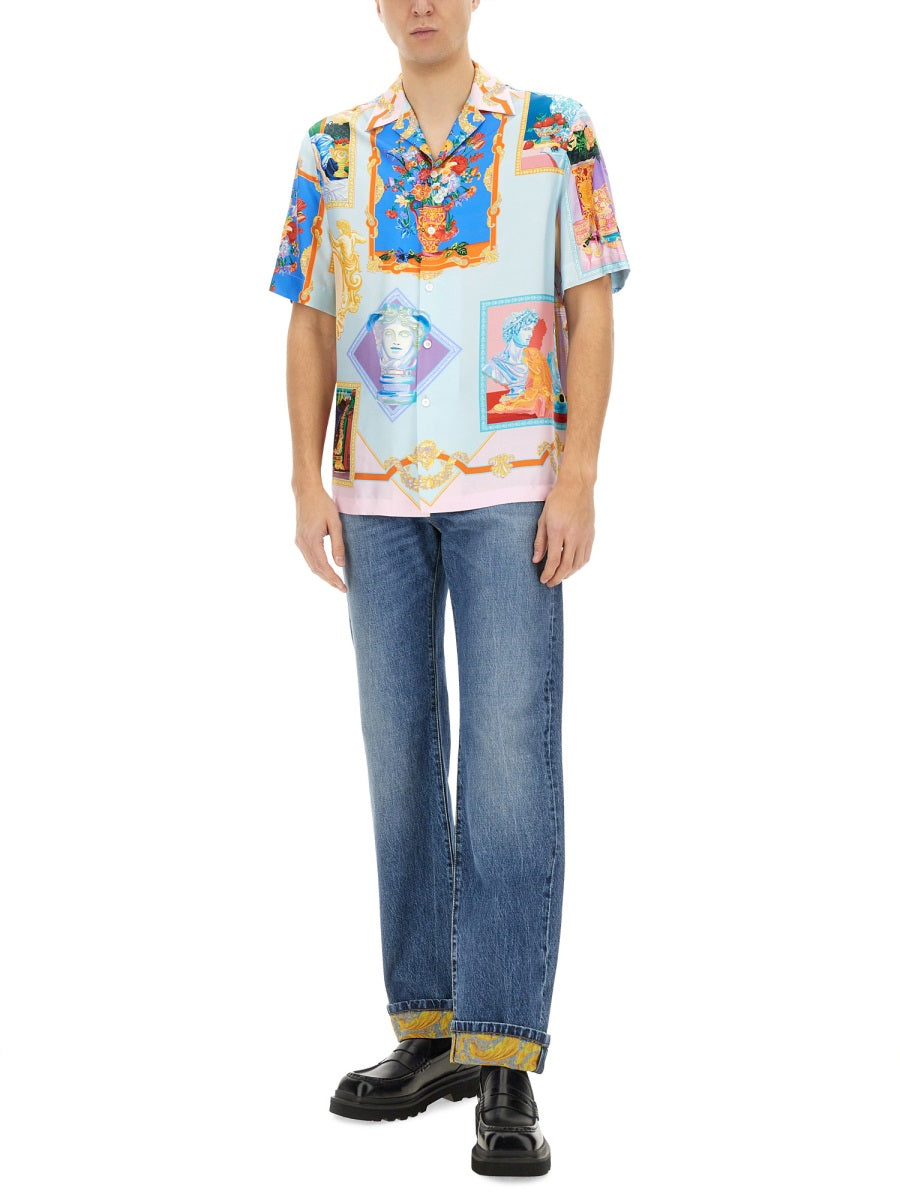 VERSACE Men's Denim Jeans Size 32 - Classic Style for SS25