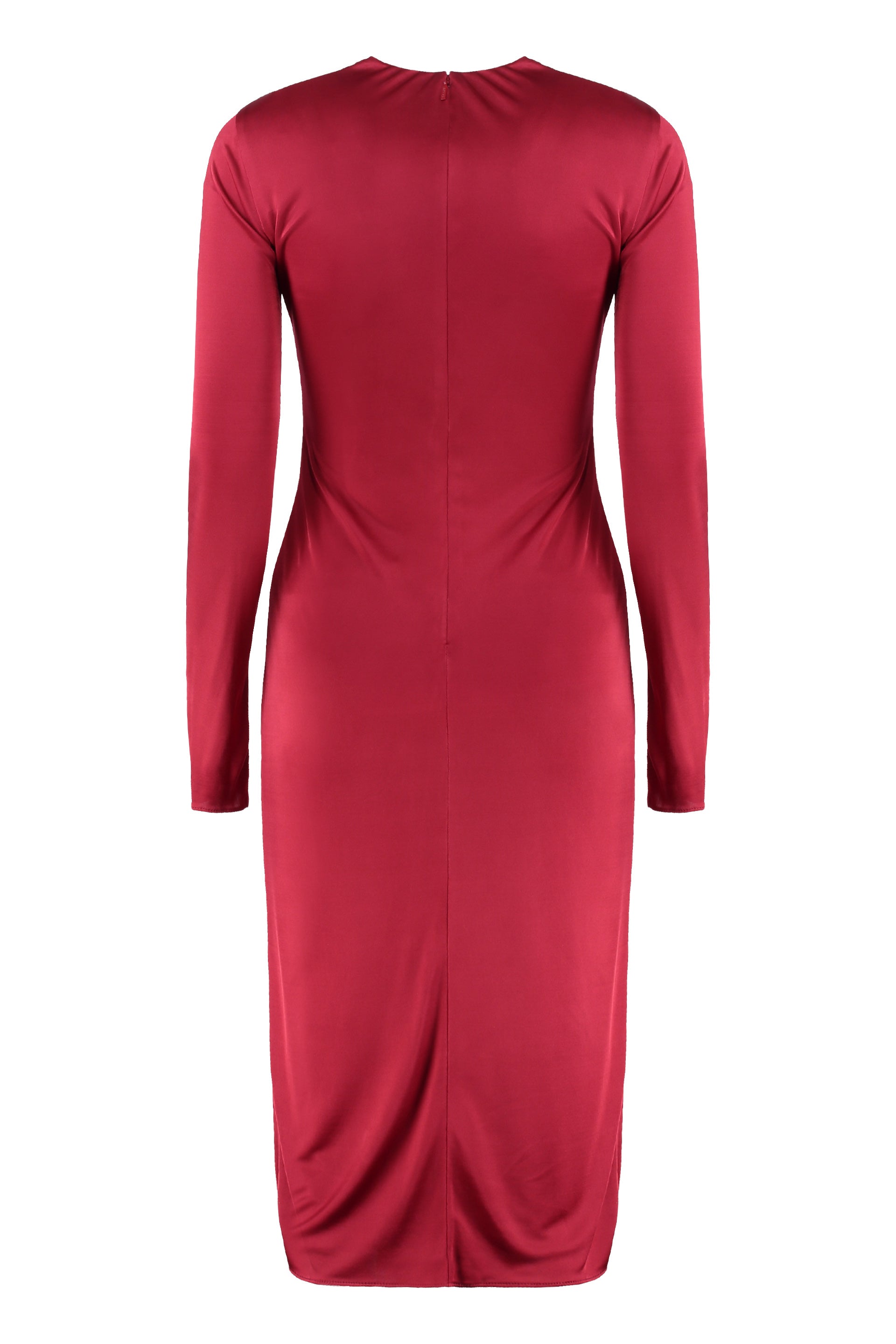 VERSACE Gathered Front Mini T-Shirt Dress