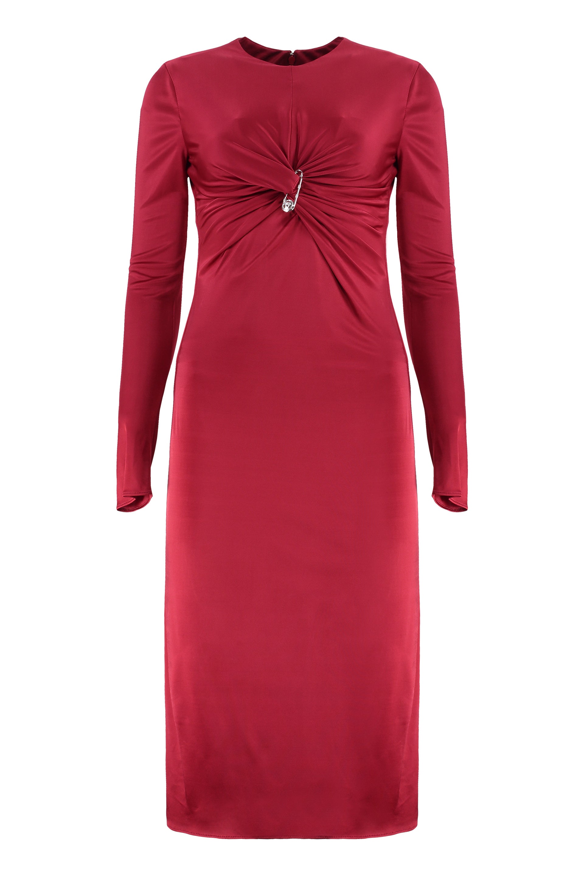 VERSACE Gathered Front Mini T-Shirt Dress