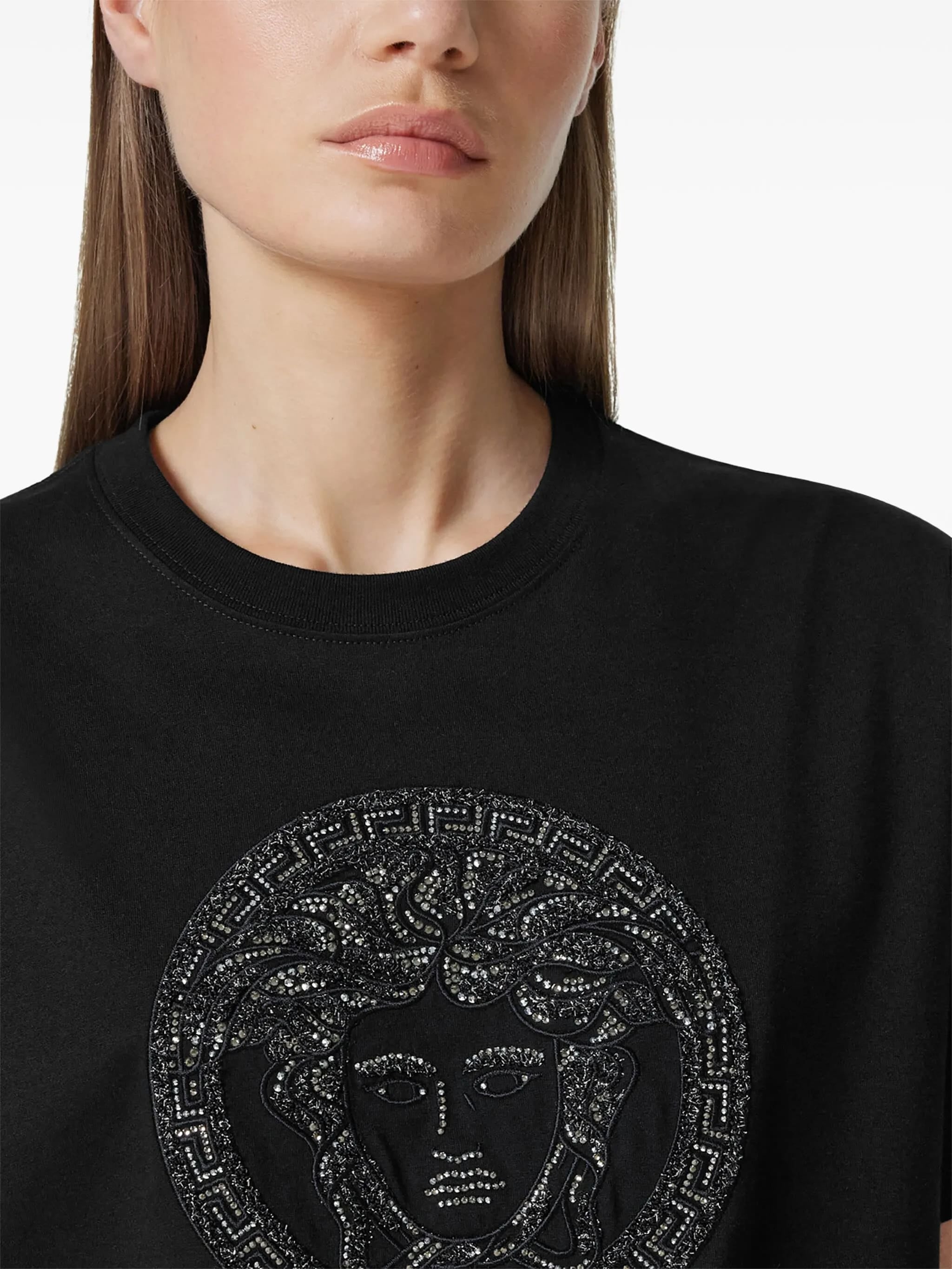 VERSACE Silk T-Shirt for Women - FW25 Collection