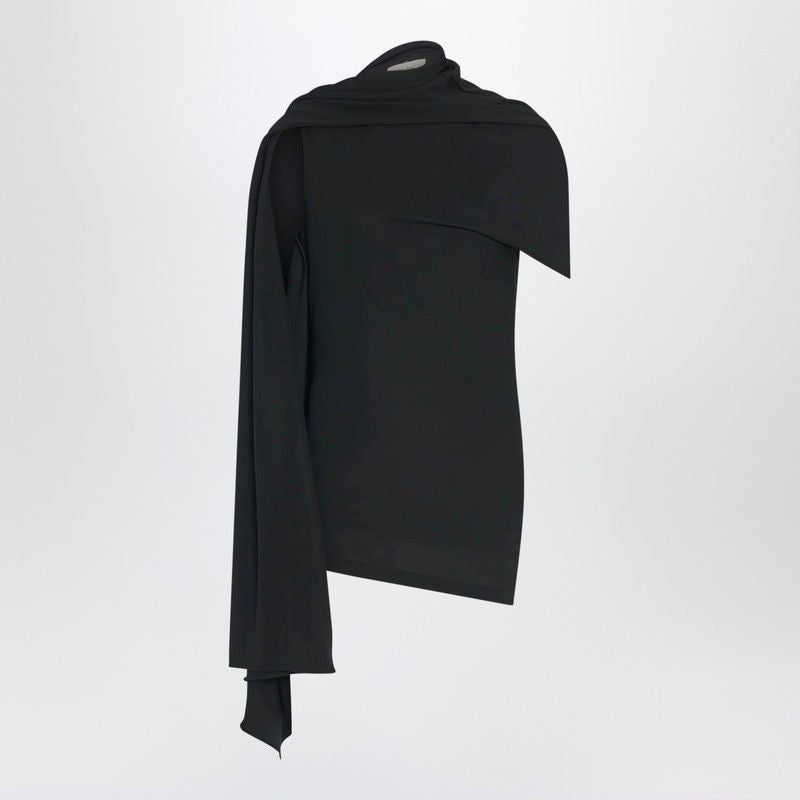 THE ROW Isadora Slim Fit T-Shirt with Asymmetric Draping