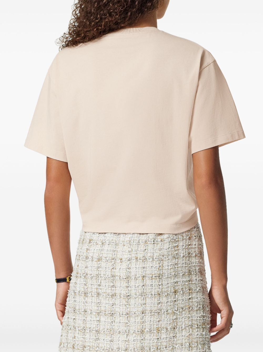 VERSACE Mini Safety Pin Cropped T-Shirt