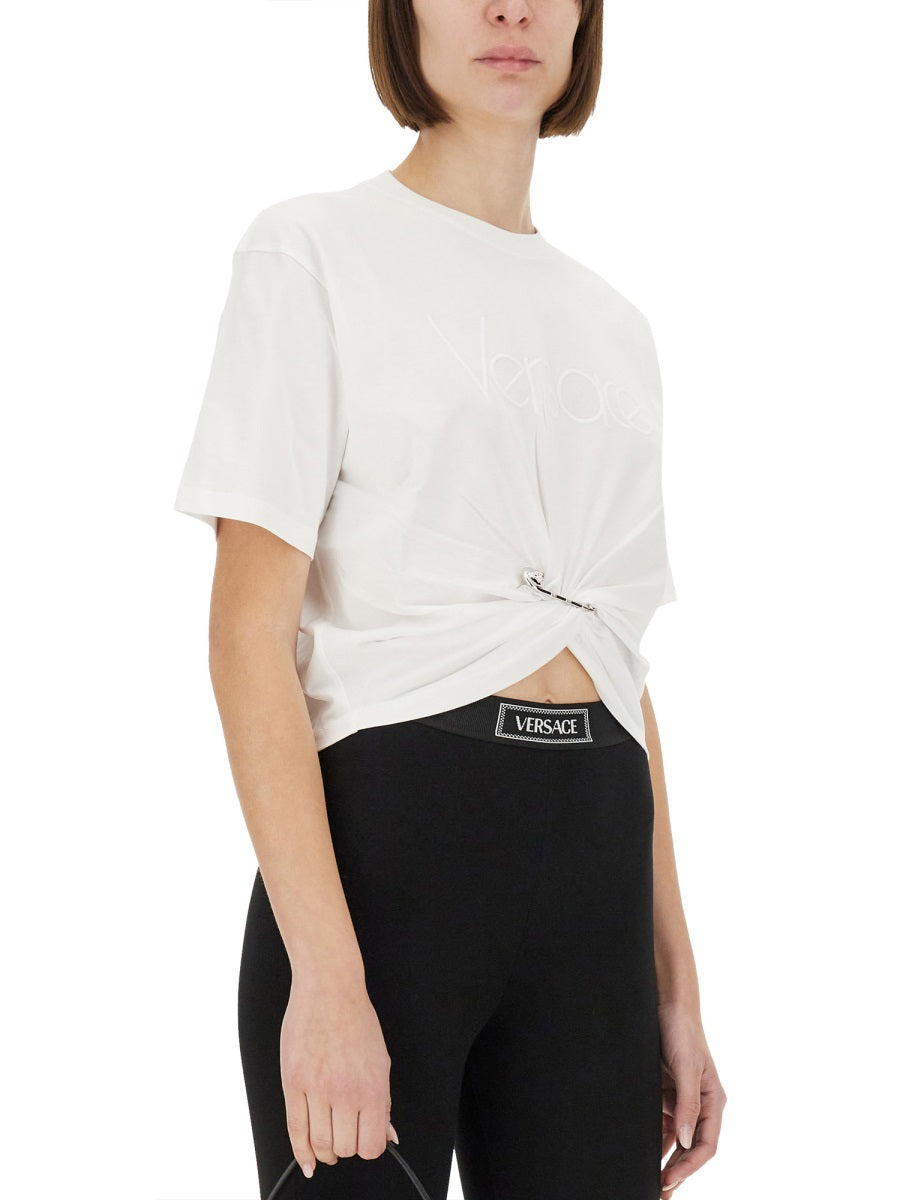 VERSACE Re-Edition Safety Pin T-Shirt - Size 40