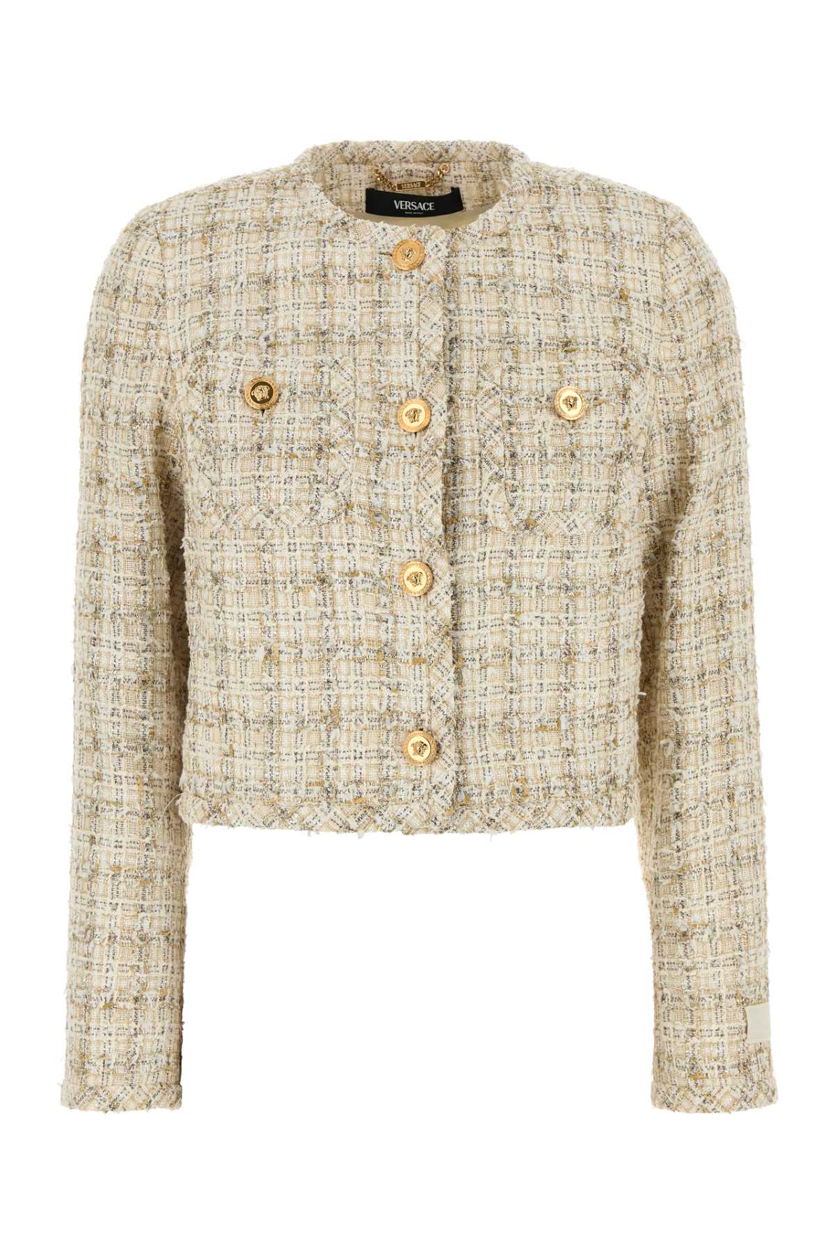 VERSACE Multicolor Tweed Blazer for Women - SS25