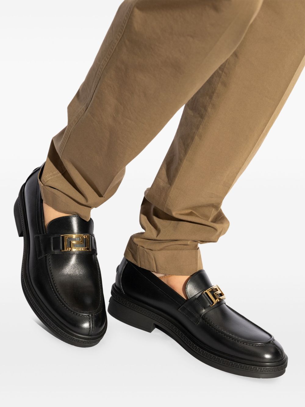 VERSACE Greek-Inspired Formal Loafers for Men