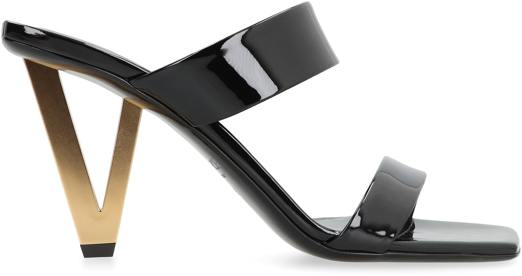 VERSACE Patent Leather Flat Sandals for Women