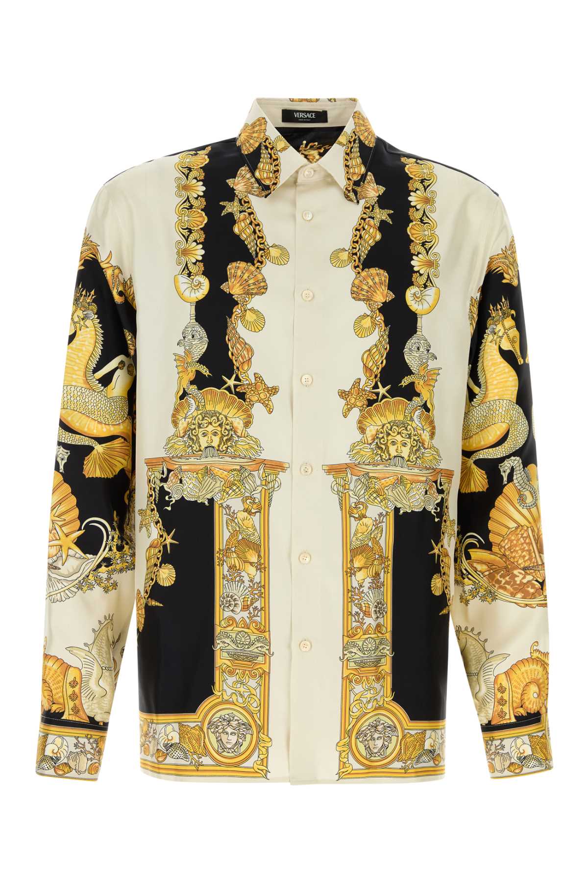 VERSACE Men's Printed Silk Shirt – Fall 2025 Collection