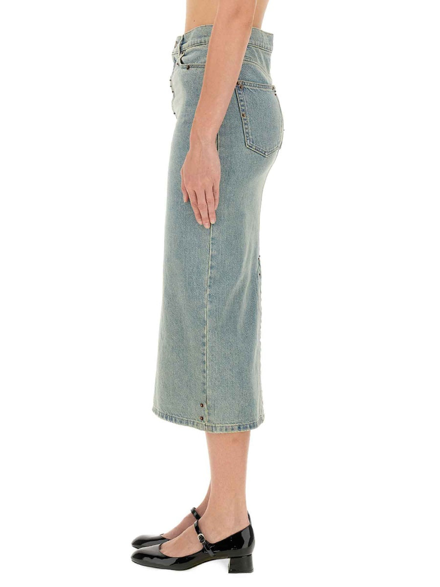 MOSCHINO Chic Denim Skirt - Size 40 US