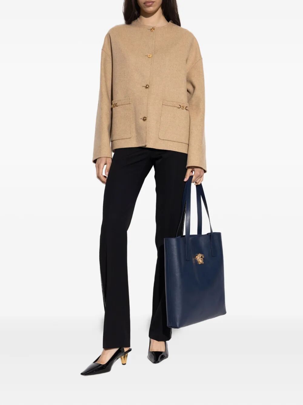 VERSACE Medusa Buttoned Jacket - Size 40