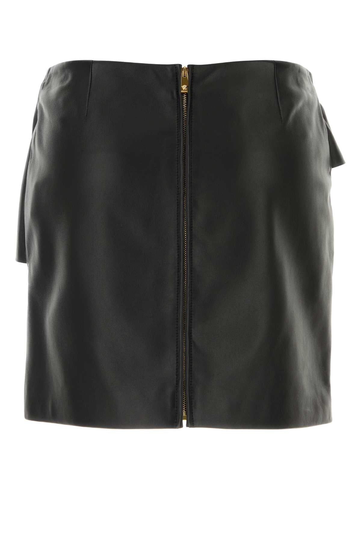 VERSACE Lamb Leather Women’s Mini Skirt