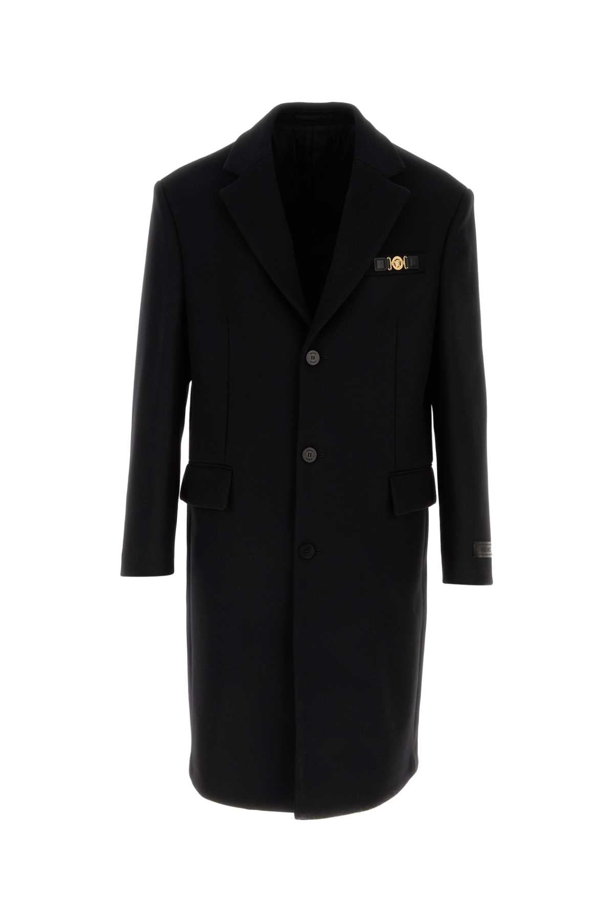 VERSACE Classic Wool Peacoat for Men