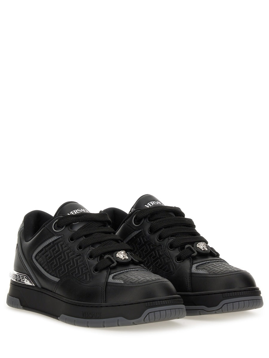 VERSACE Biggie Basket Leather Sneakers for Men