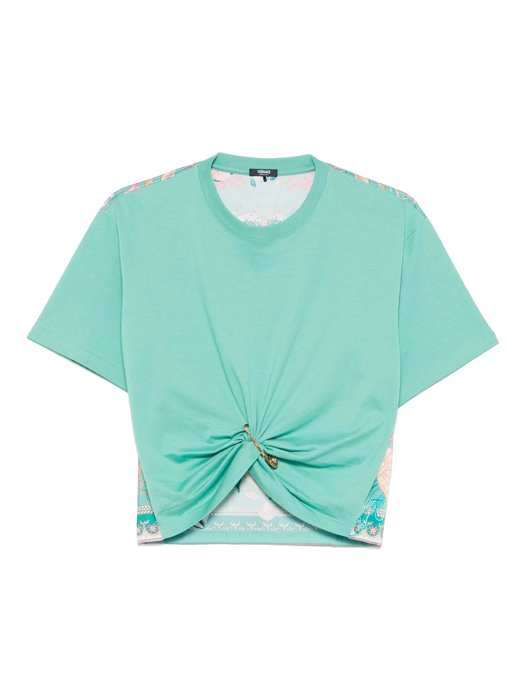 VERSACE Baroque Mini Cropped T-Shirt