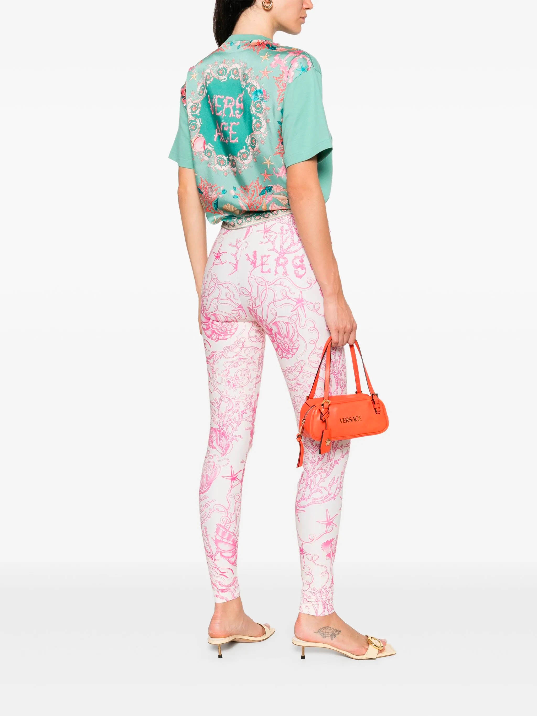 VERSACE Baroque Mini Cropped T-Shirt