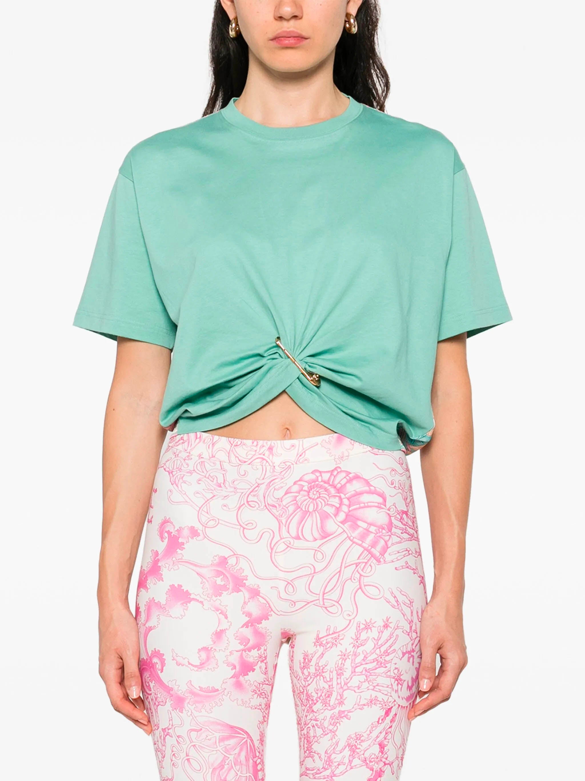 VERSACE Baroque Mini Cropped T-Shirt