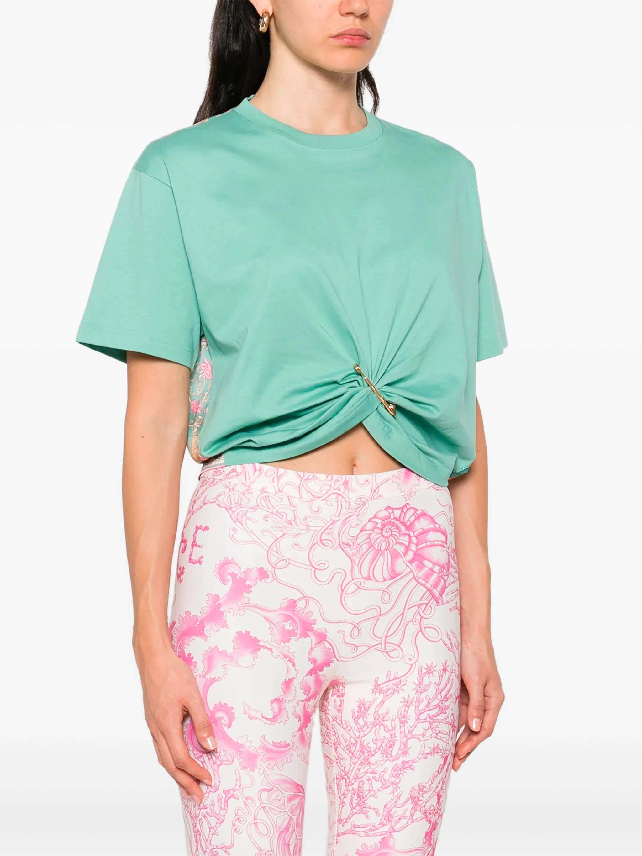 VERSACE Baroque Mini Cropped T-Shirt