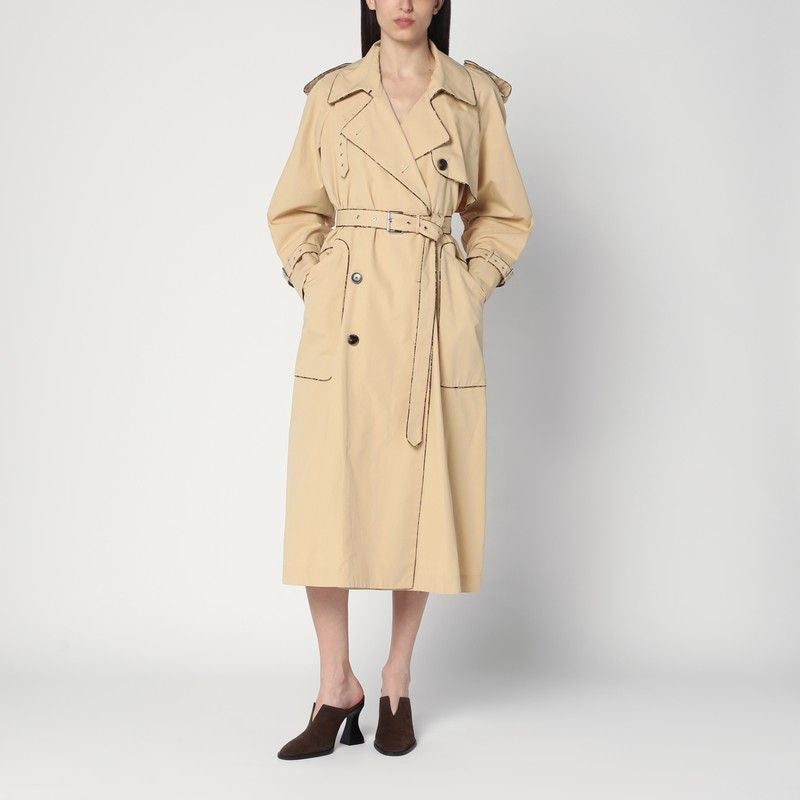 DRIES VAN NOTEN Double-Breasted Trench Jacket