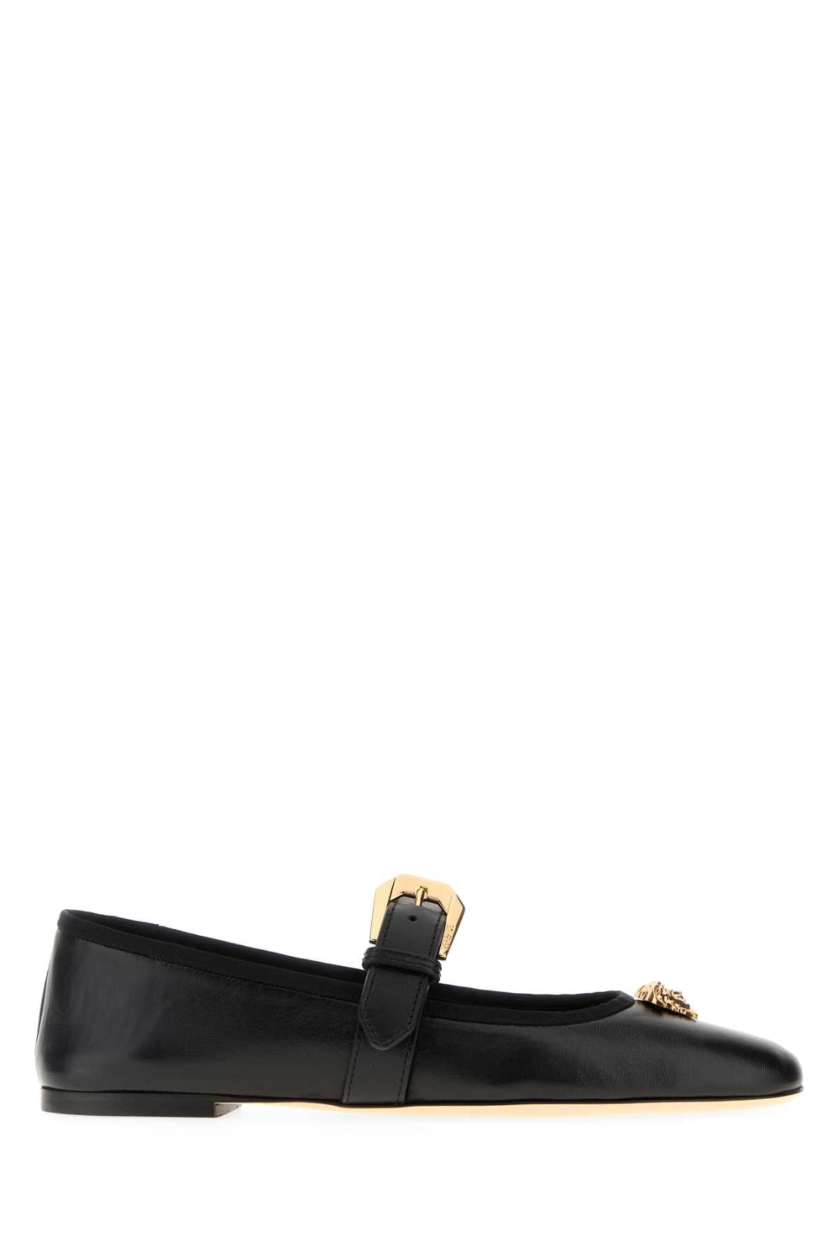 VERSACE Nappa Leather Ballerina Flats - Women's
