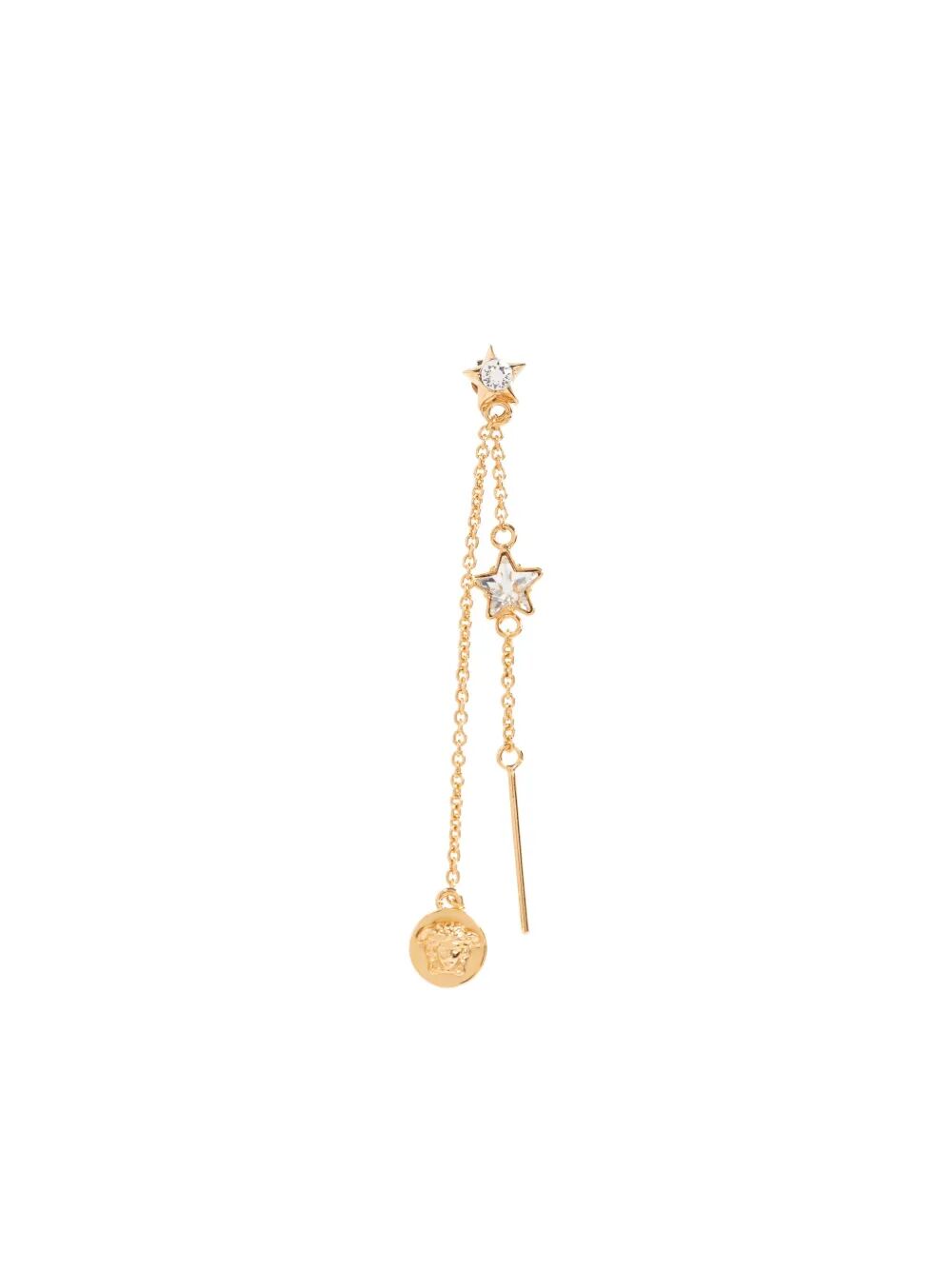 VERSACE Striking Metal Strass Earrings