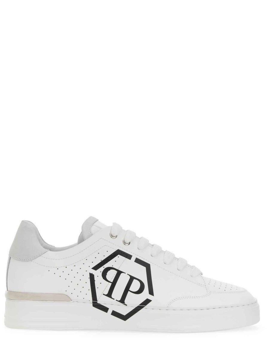 PHILIPP PLEIN Logo Leather Sneakers for Men