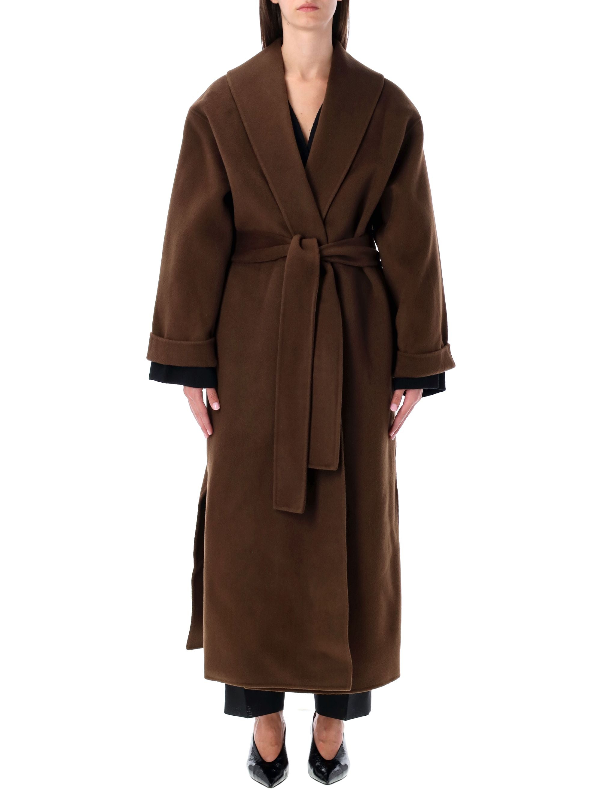 BY MALENE BIRGER Long Relaxed Fit Wool Trench Jacket