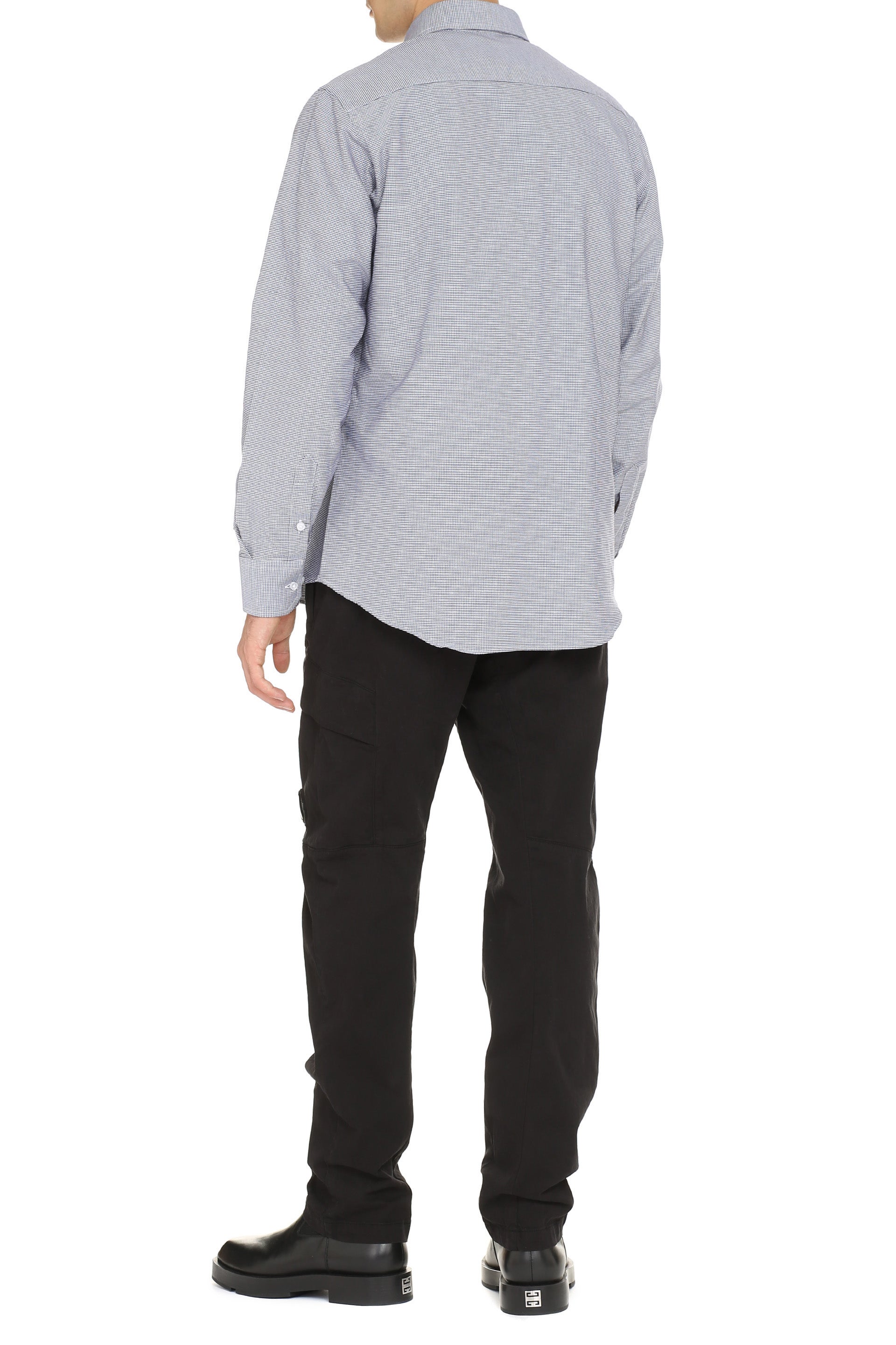 THE (ALPHABET) The Mini Gingham Print Cotton Shirt