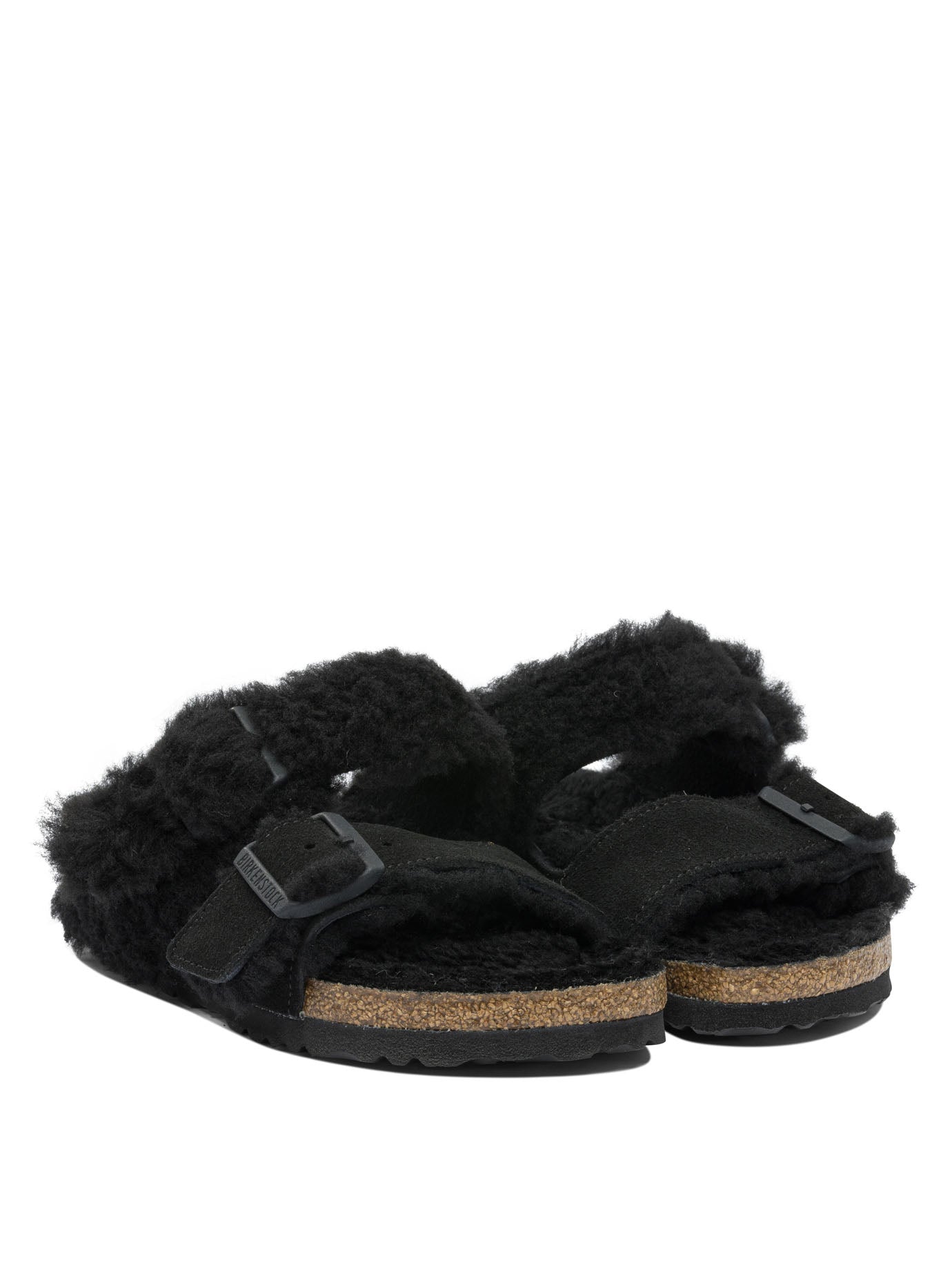 BIRKENSTOCK Arizona Split Shearl Teddy Suede Leather Slippers