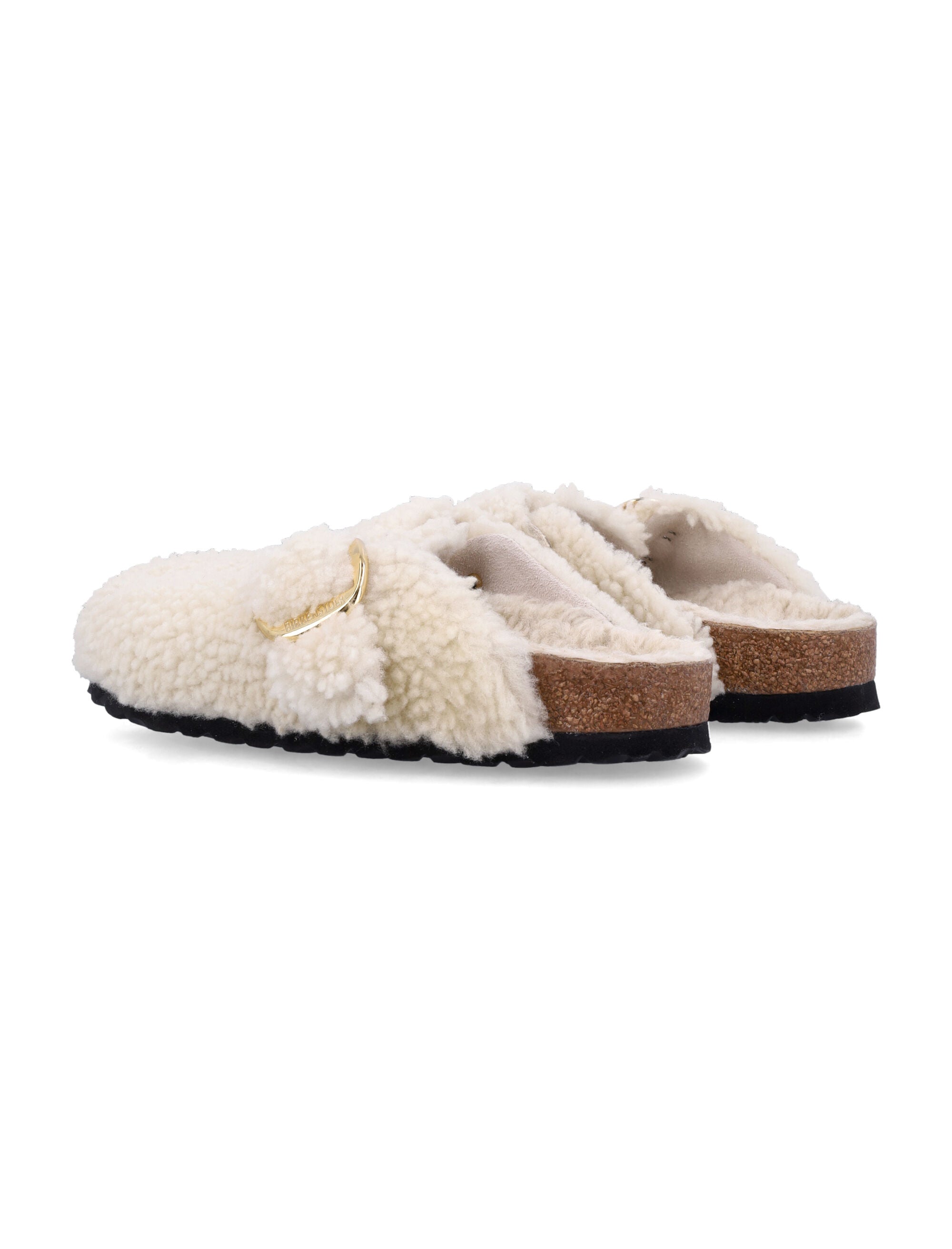 BIRKENSTOCK Shearling Big Buckle Flat