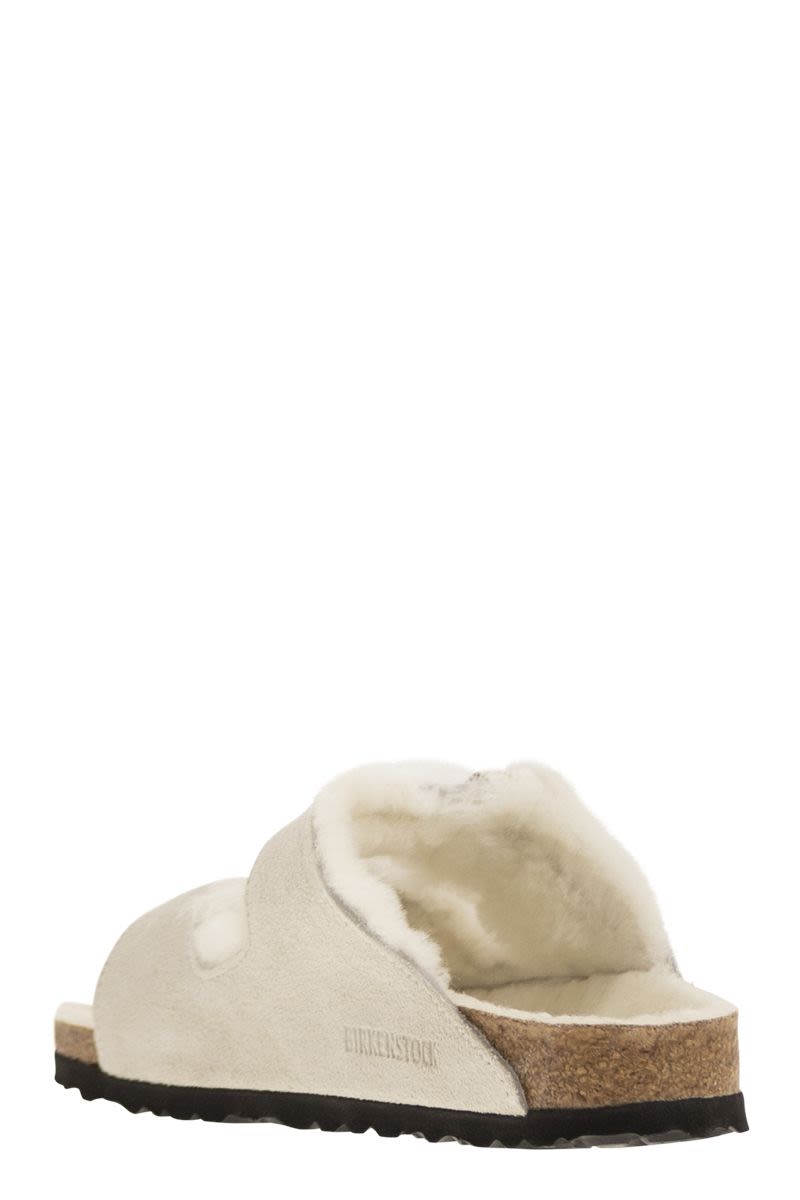 BIRKENSTOCK Suede Lamb Fur Slippers - Classic Comfort for Women