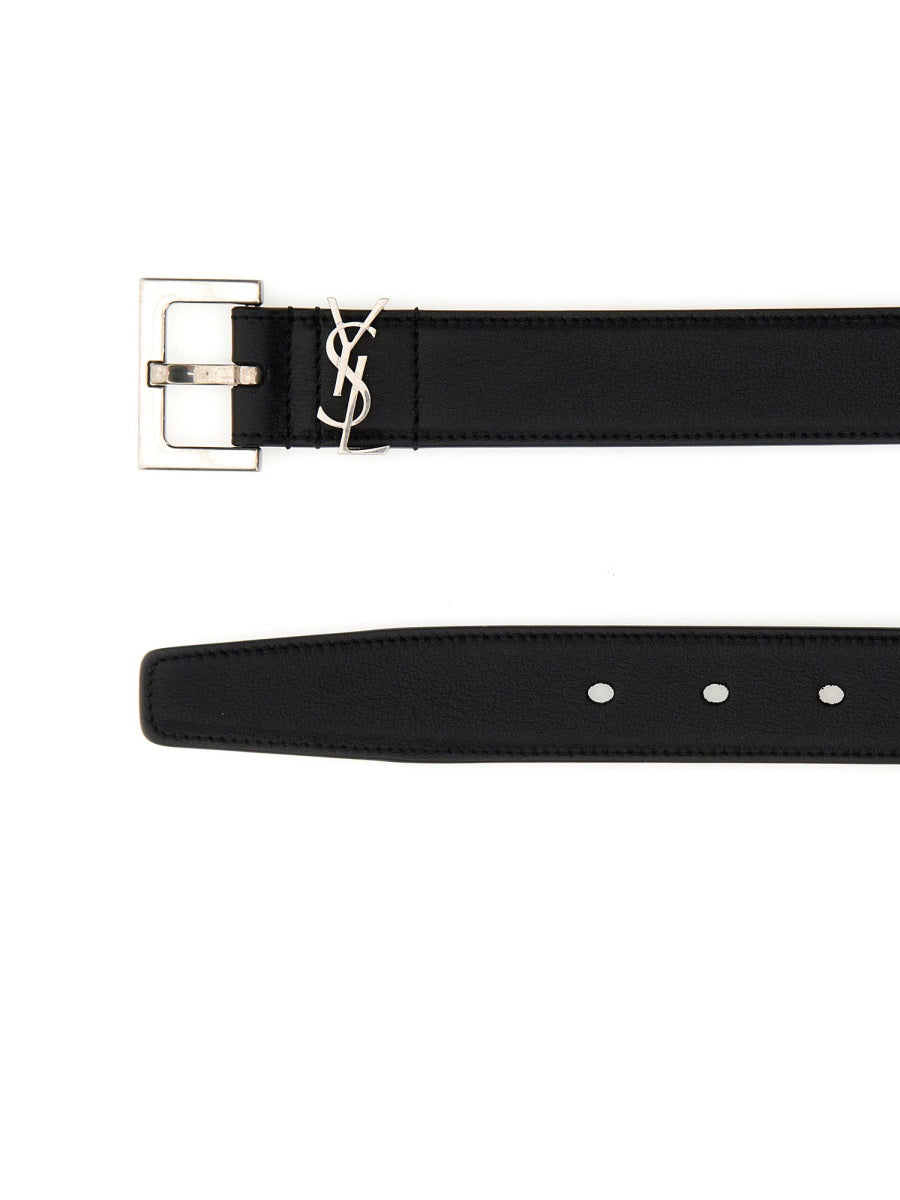SAINT LAURENT Cassandra Leather Belt