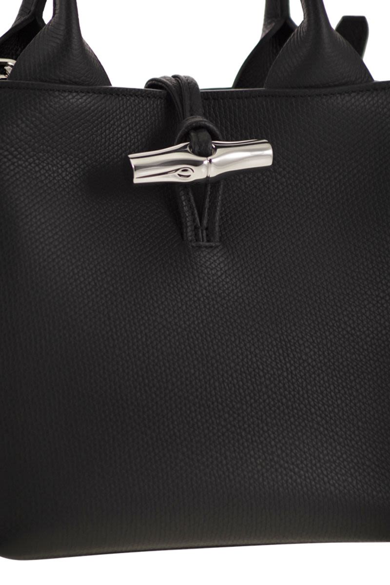 LONGCHAMP Mini Fine-Grain Cowhide Handbag with Bamboo Clasp