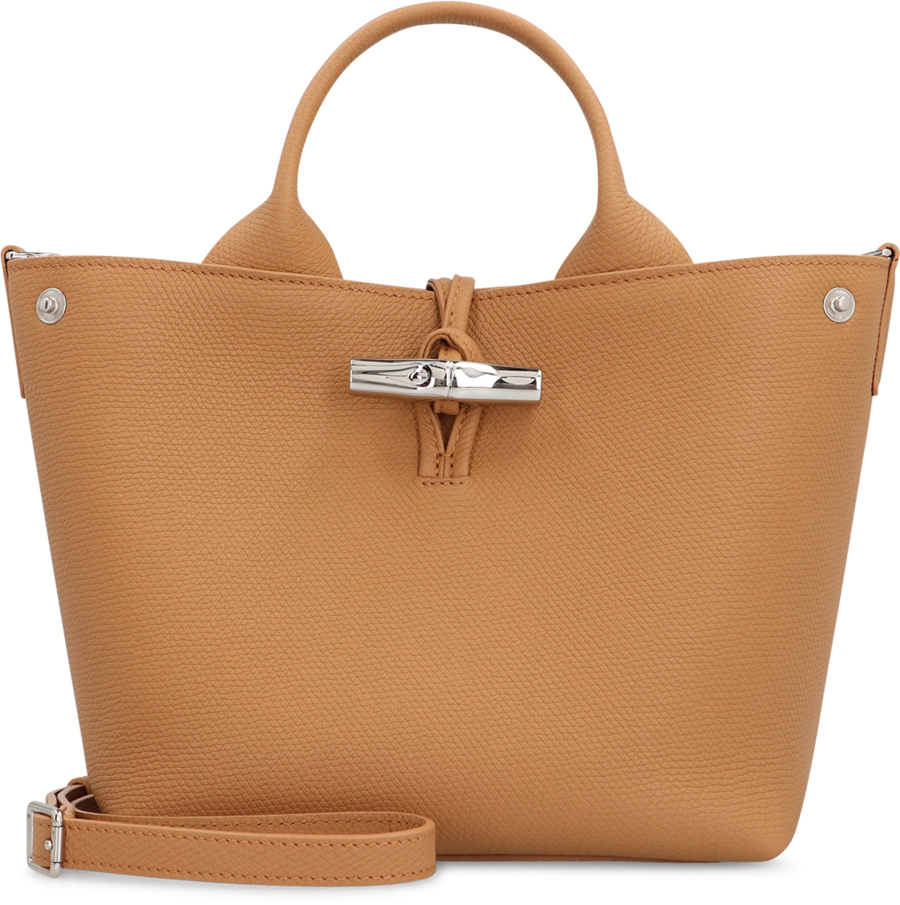 LONGCHAMP Grainy Leather Mini Handbag with Adjustable Strap