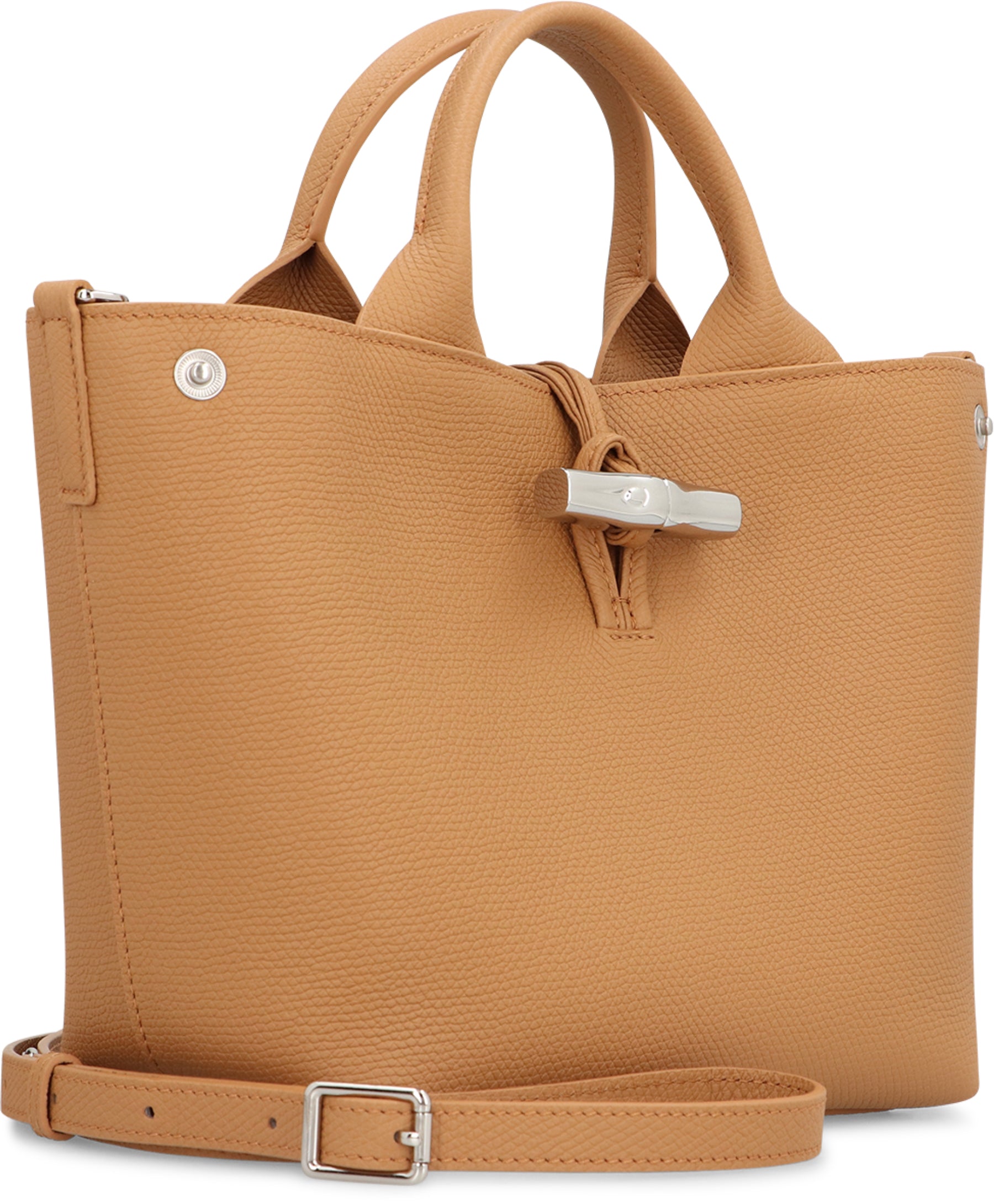 LONGCHAMP Grainy Leather Mini Handbag with Adjustable Strap