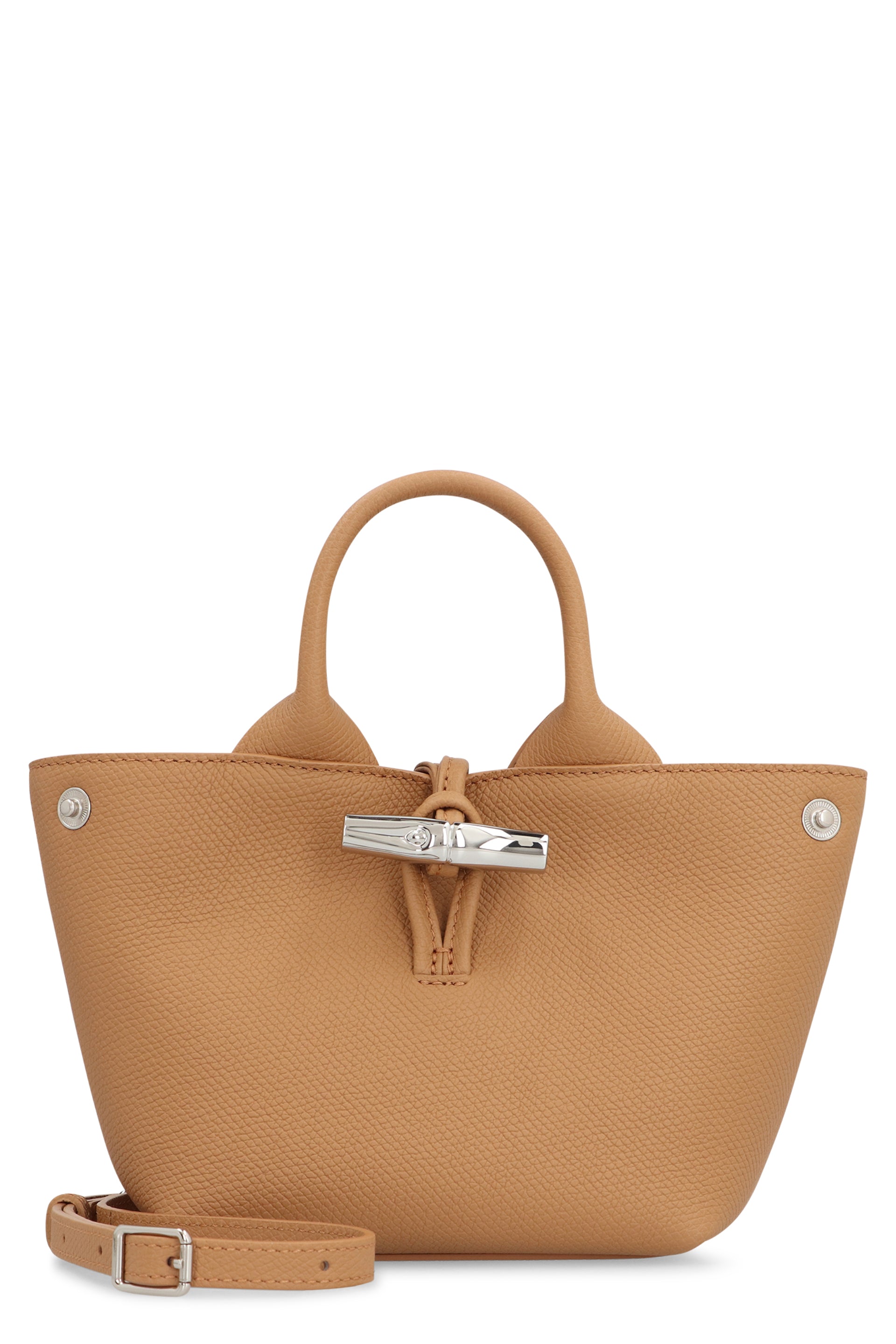 LONGCHAMP Mini Leather Handbag with Antler Fastening
