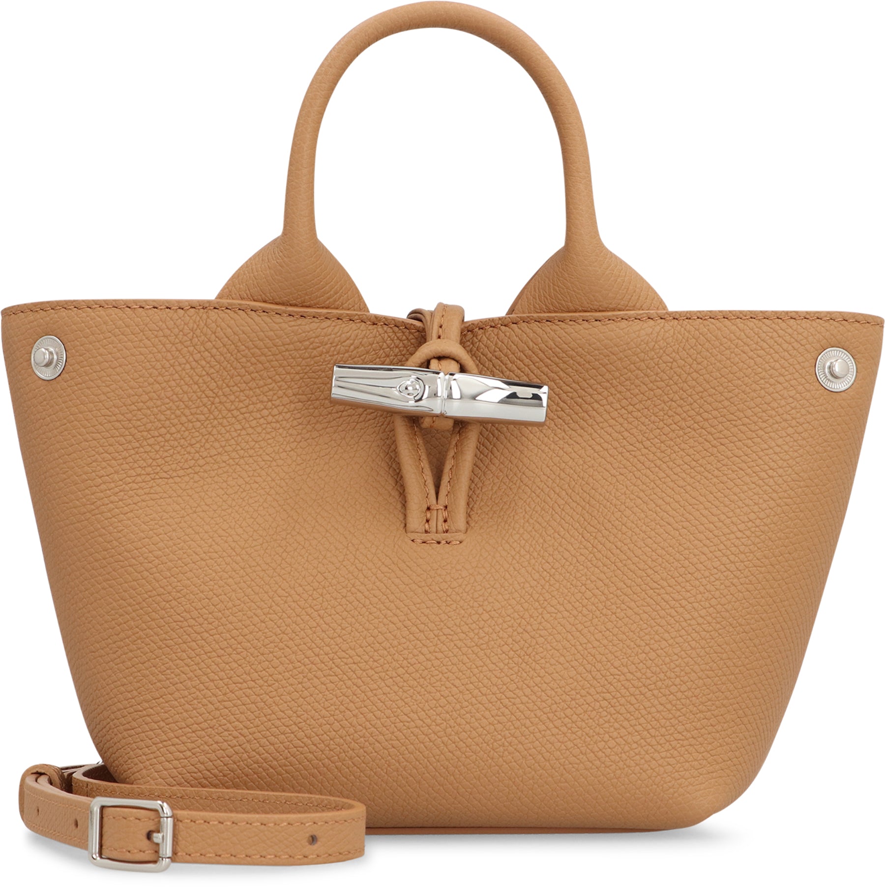 LONGCHAMP Mini Leather Handbag with Antler Fastening