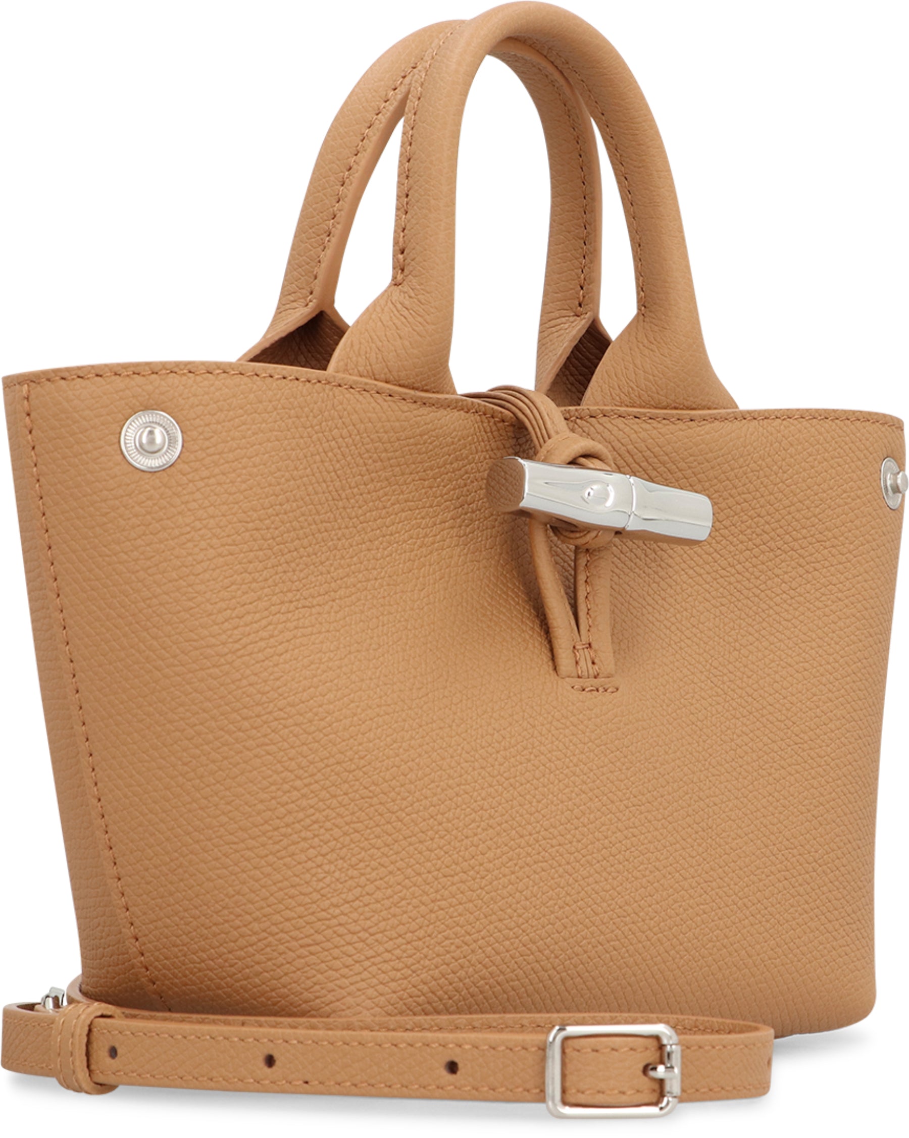 LONGCHAMP Mini Leather Handbag with Antler Fastening