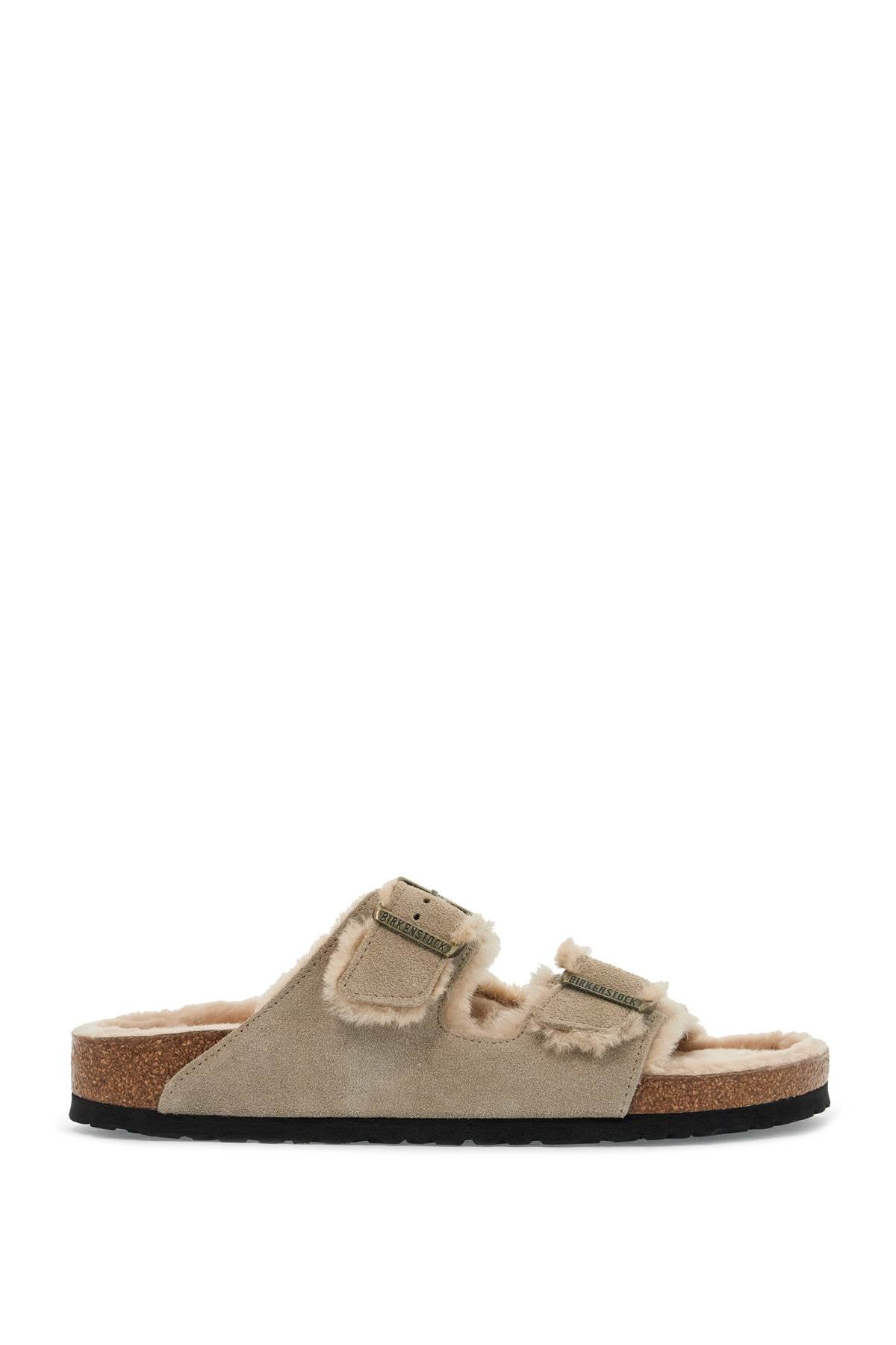 BIRKENSTOCK Cozy Slide Sandals with Lamb Fur Lining