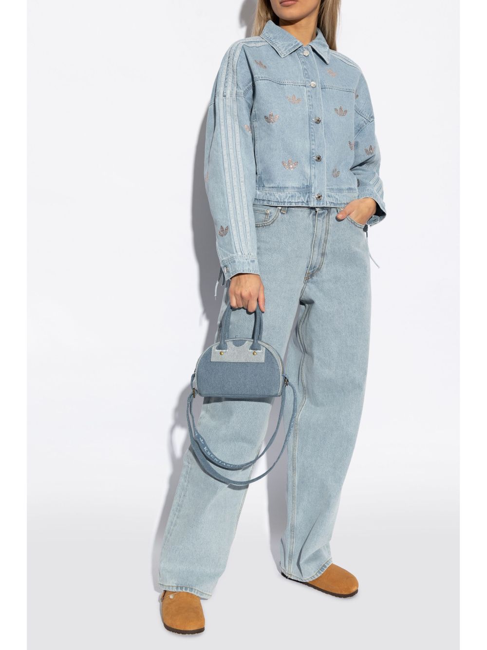 BIRKENSTOCK Shearling Suede Slippers with Buckle Fastening