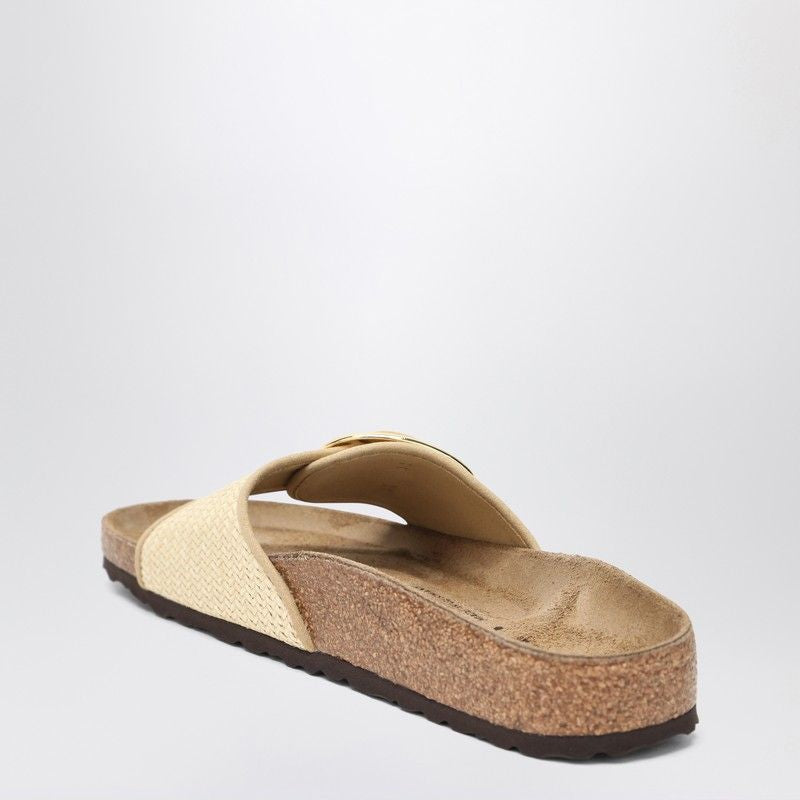 BIRKENSTOCK Big Buckle Raffia Slide Sandal