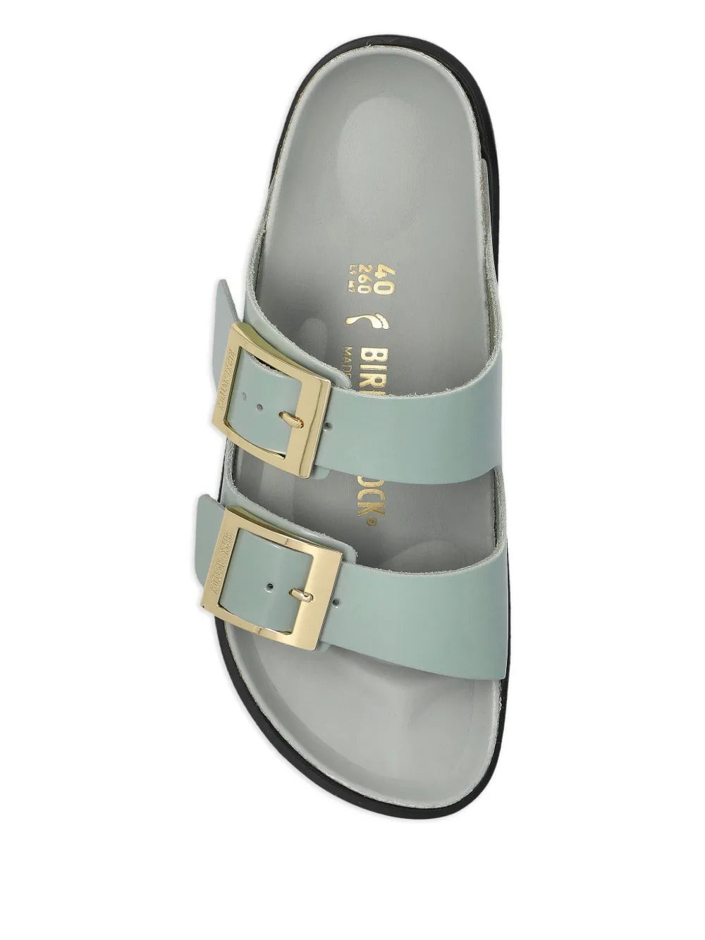 BIRKENSTOCK Arizona Droplet Buckle Shiny Leather Sandals for Women