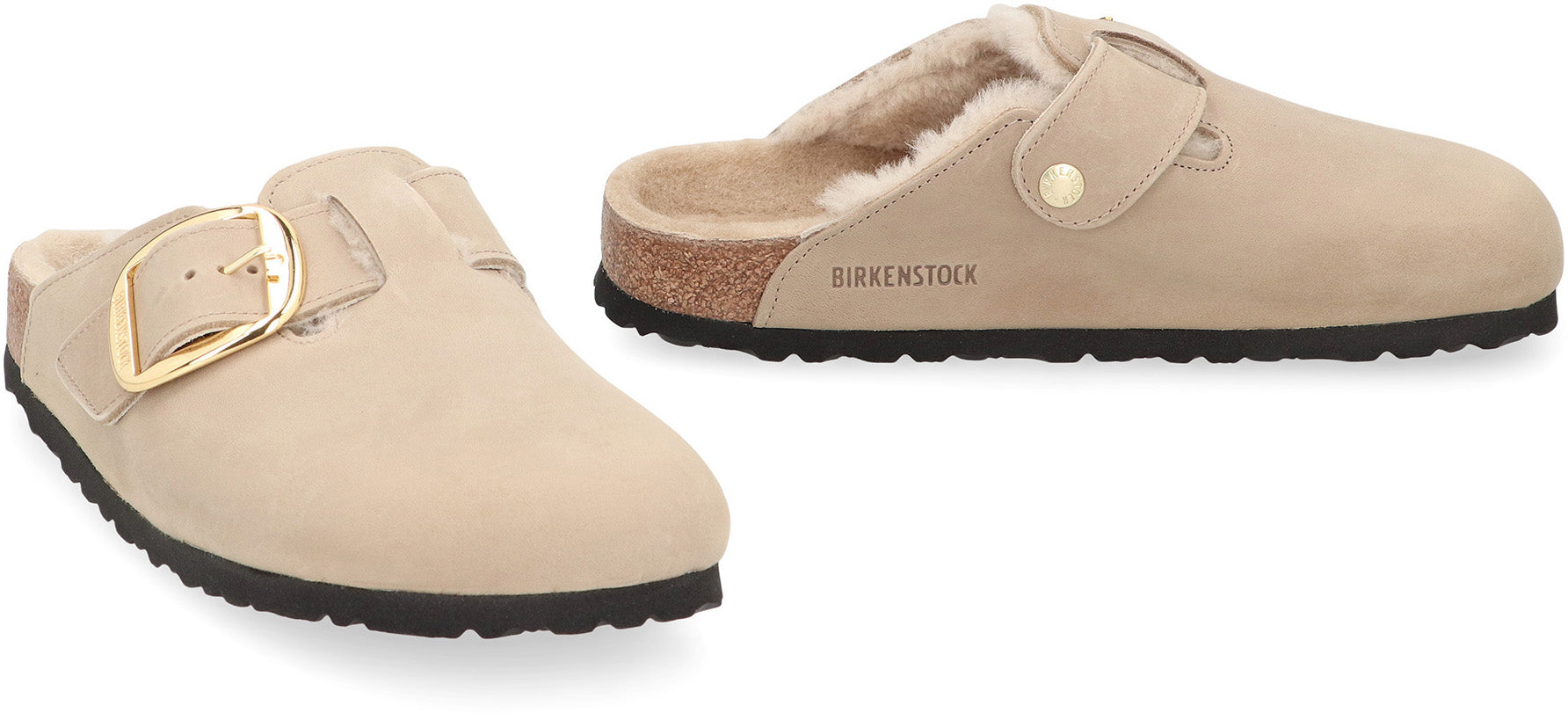 BIRKENSTOCK Women’s Big Buckle Nubuck Leather Sandals