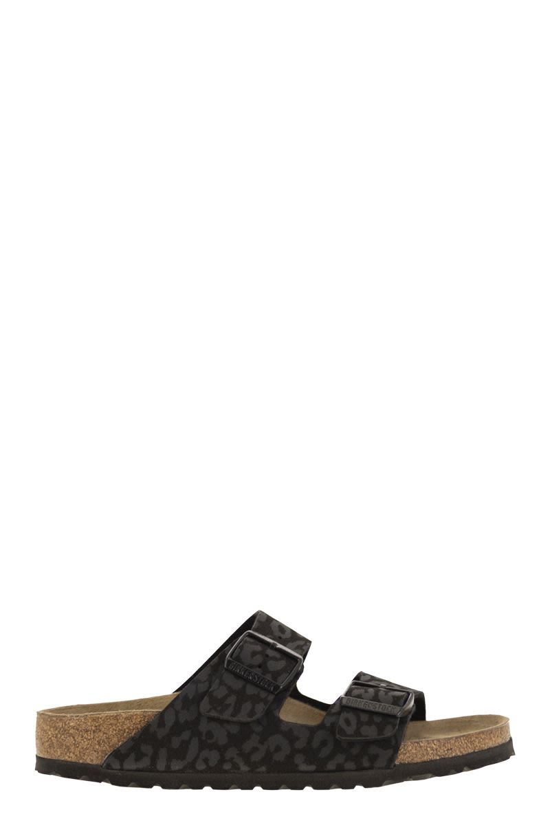 BIRKENSTOCK Arizona Leo Sandal with Buckles and Animal Print