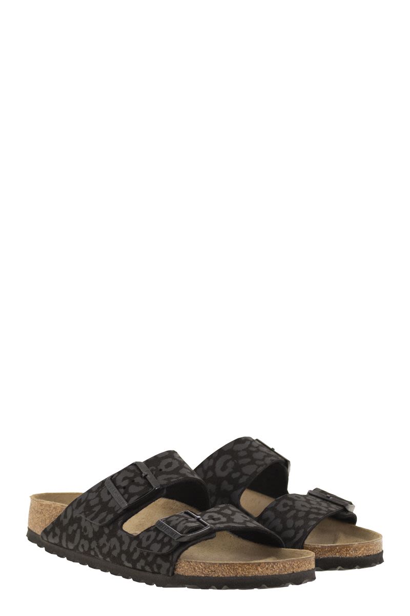 BIRKENSTOCK Arizona Leo Sandal with Buckles and Animal Print