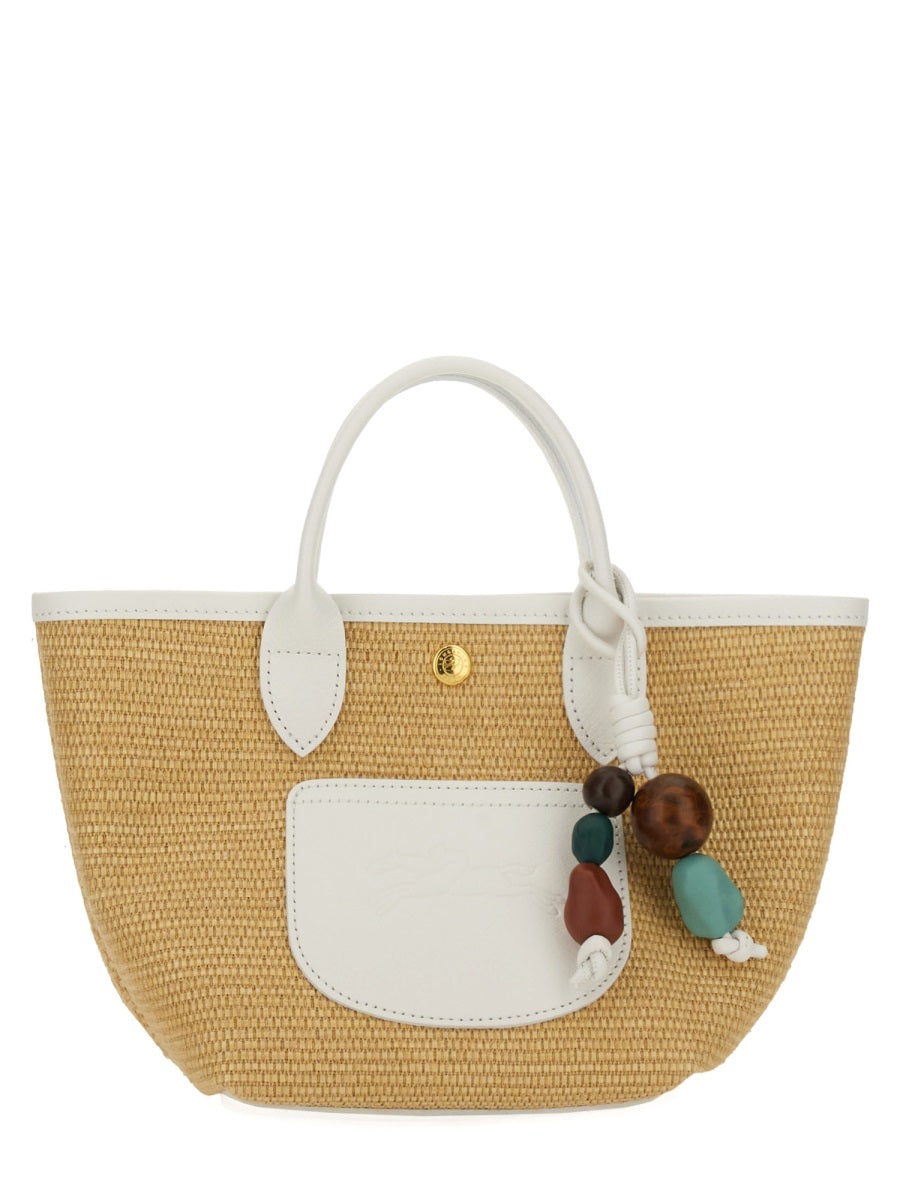 LONGCHAMP Mini Carryover Cotton Basket Handbag