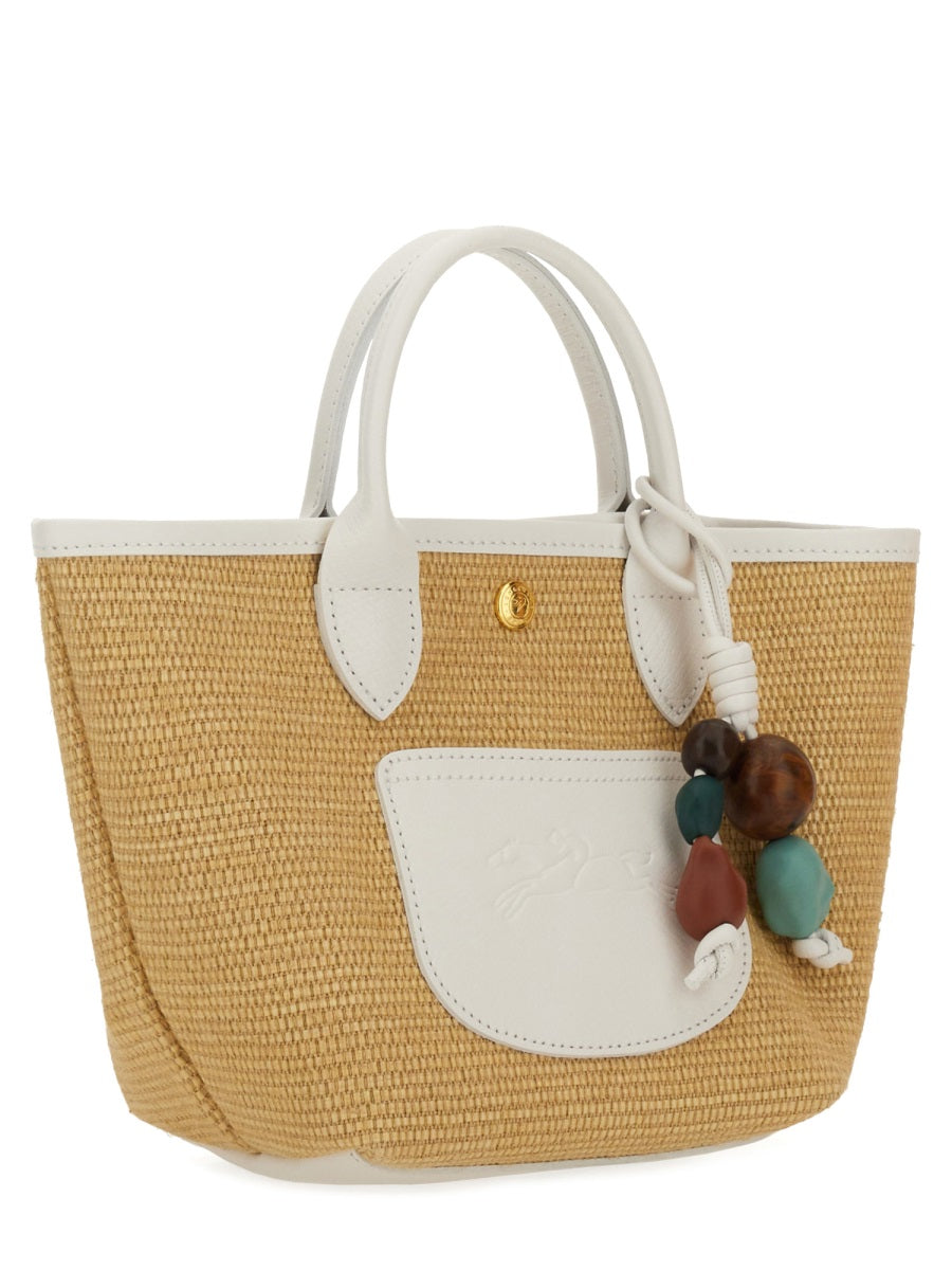 LONGCHAMP Mini Carryover Cotton Basket Handbag