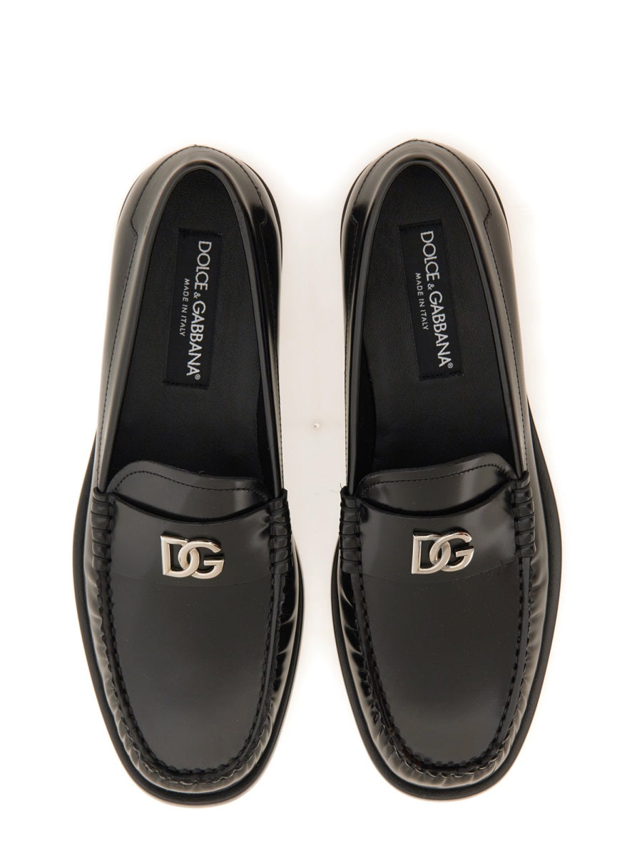 DOLCE & GABBANA Elegantly Crafted Leather Loafers for Women