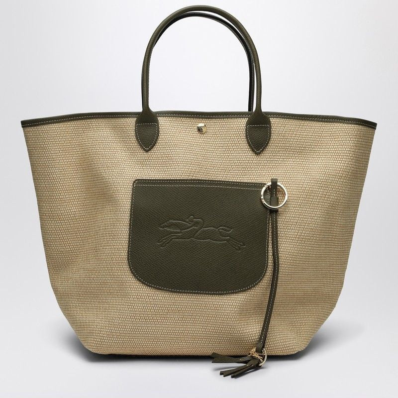 LONGCHAMP Woven Raffia Tote Handbag - 28 CM x 35 CM x 20 CM