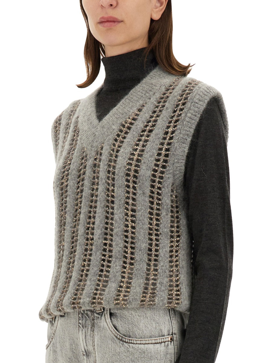 BRUNELLO CUCINELLI V-Neck Vest - Regular Fit