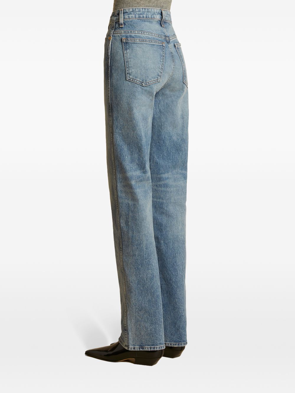 KHAITE High-Rise Straight Leg Jeans - Size 27